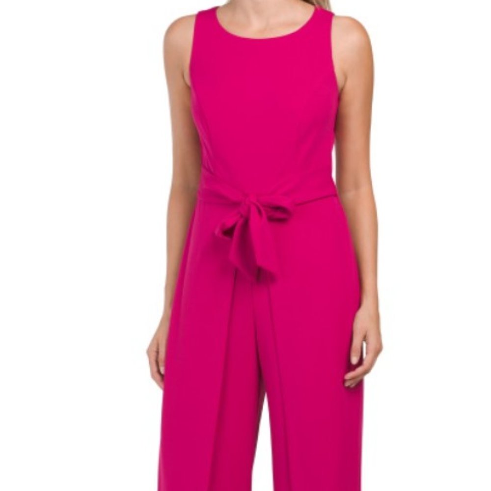 Tie Front Split Leg Jumpsuit
